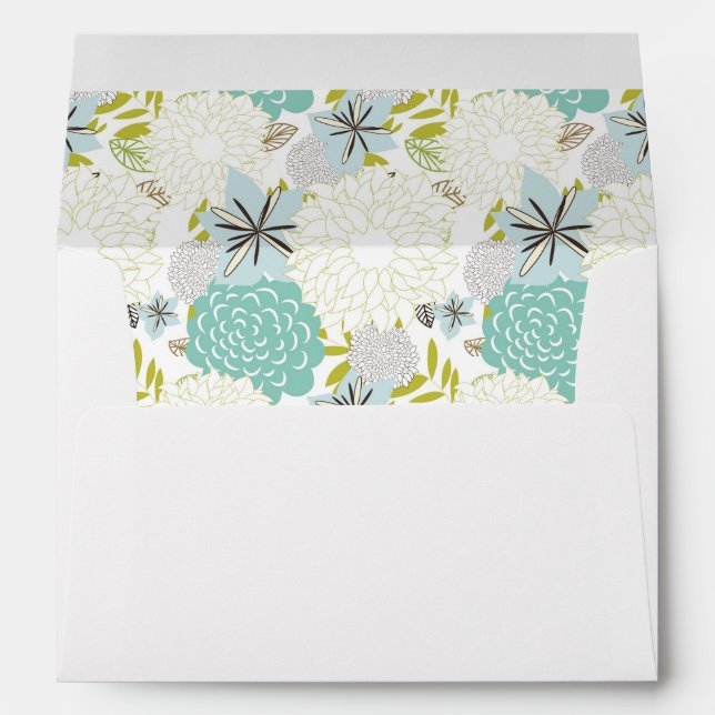 Floral background envelopes (Back (Bottom))