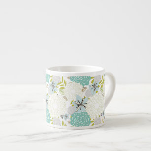 Floral background espresso cup