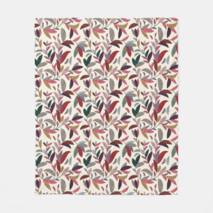 Floral background fleece blanket