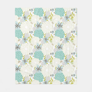 Floral background fleece blanket