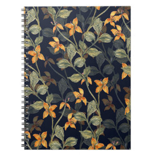 Floral background in seamless pattern. notebook