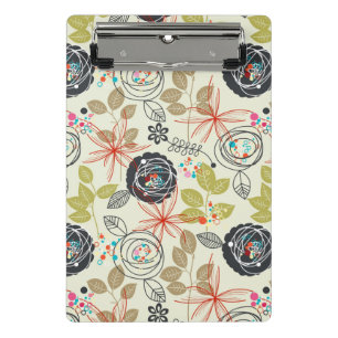 Floral background mini clipboard