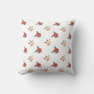 Floral background of roses blossoms cushion