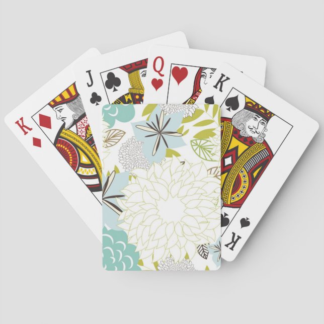 Floral background playing cards (Back)