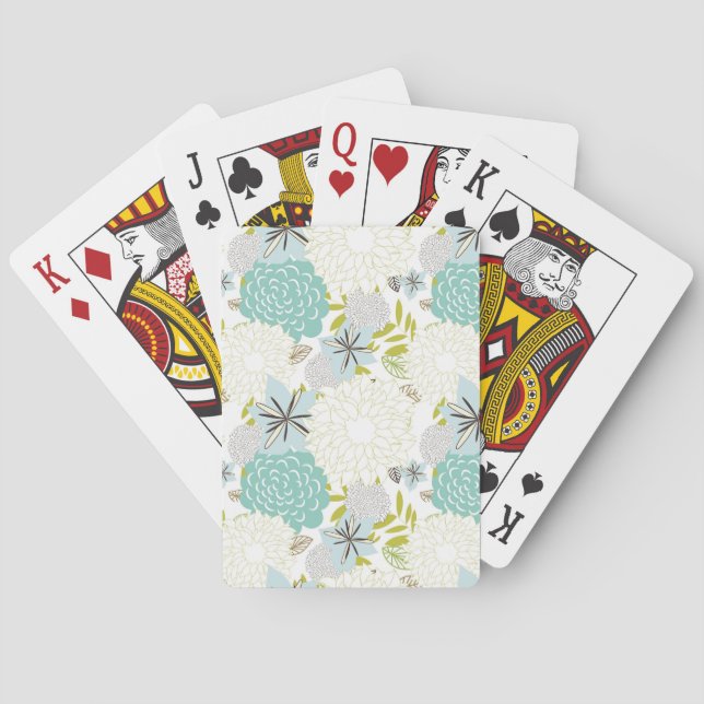 Floral background playing cards (Back)