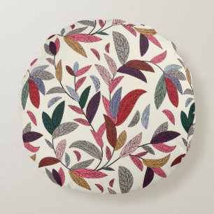 Floral background round cushion