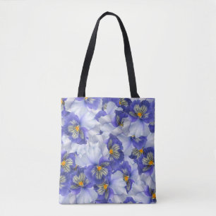 Floral background scrapbooking tote bag