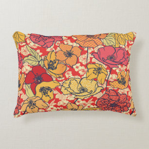 Floral background. Seamless Vintage. A lot of flow Decorative Cushion