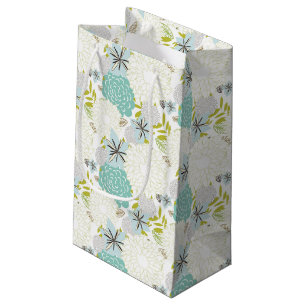 Floral background small gift bag