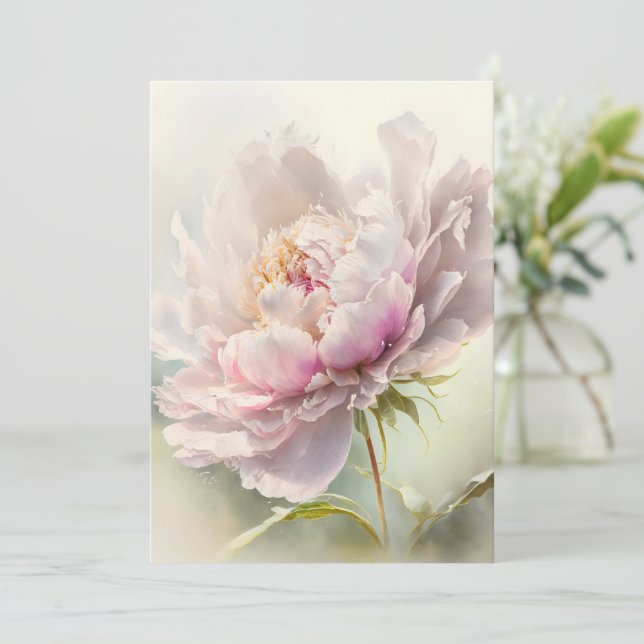 Floral background. Spring blossom Invitation (Standing Front)