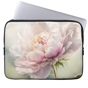 . Floral background. Spring blossom. Laptop Sleeve