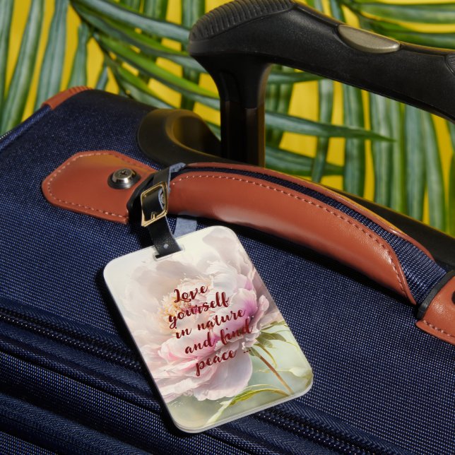 Floral background. Spring blossom Luggage Tag (Front Insitu 1)