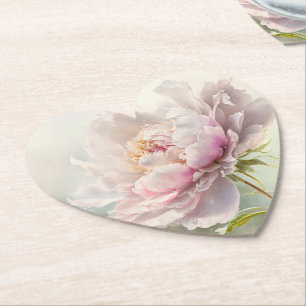 Floral background. Spring blossom Paper Coaster
