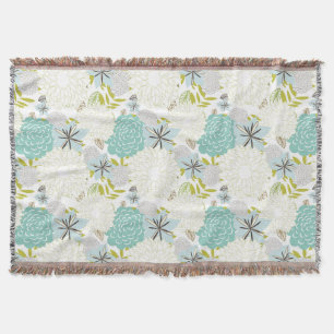 Floral background throw blanket