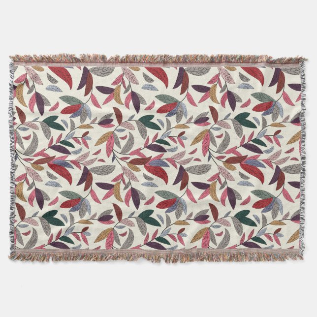 Floral background throw blanket (Front)