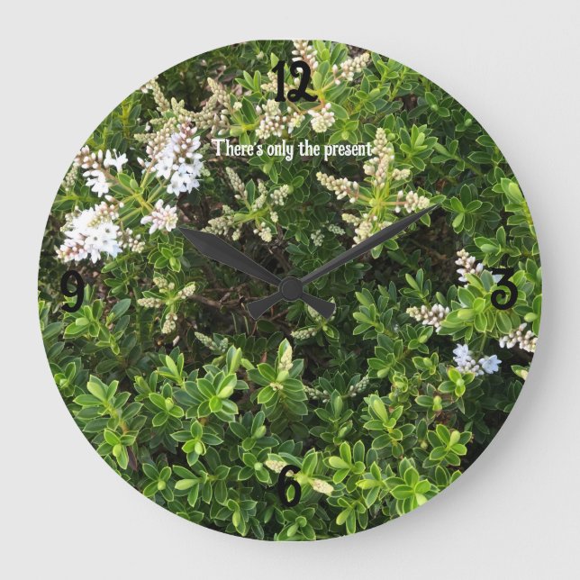 Floral Background Wall Clock (Front)