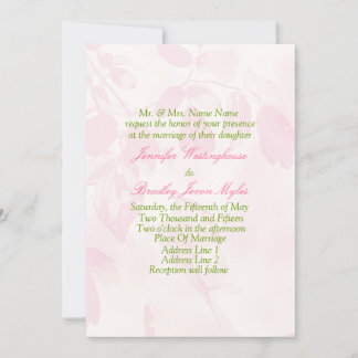 Floral Background Wedding Invitations Template