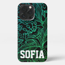 Floral background with name phone case