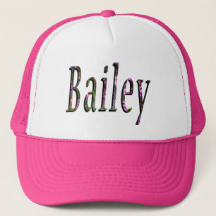 Floral Bailey Name Logo, Trucker Hat