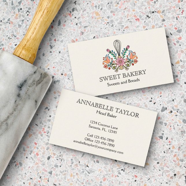 Floral Bakery Business Card (Creator Uploaded)
