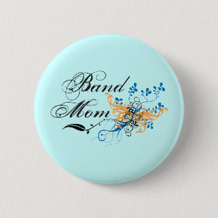 Floral Band Mum 6 Cm Round Badge
