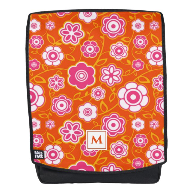 Floral Bandanna Print Monogram Backpack (Front)