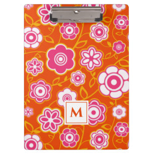 Floral Bandanna Print Monogram Clipboard