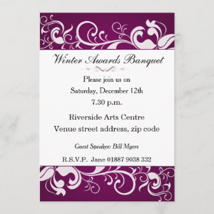 Floral Banquet Invitation