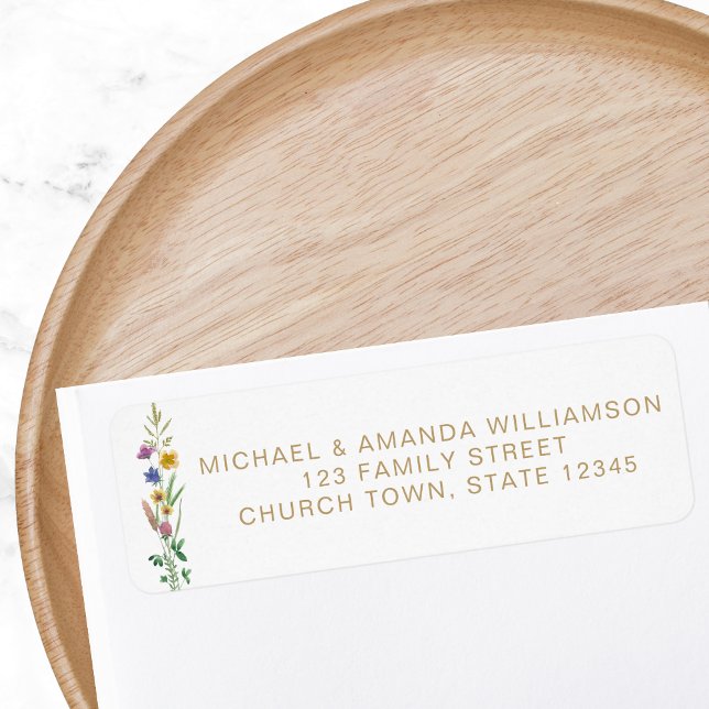 Floral Baptism Return Address Label (Creator Uploaded)
