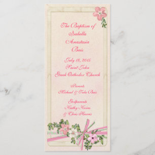 Floral Baptismal program 1/5 Programme