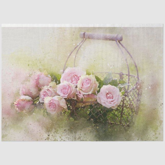 Floral Basket Tissue Paper (Front)