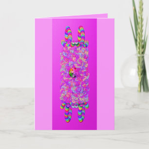 Floral bat mitzvah מָגֵן דָוִד card