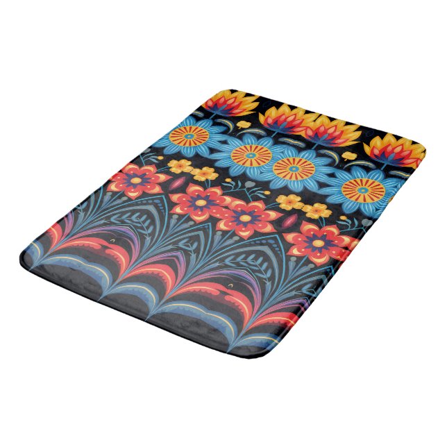 floral bath mat (Angled)