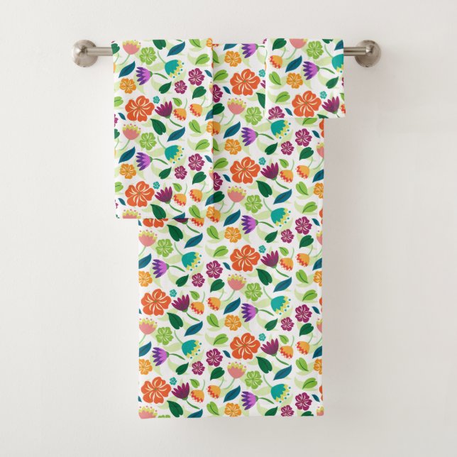 Floral  bath towel set (Insitu)