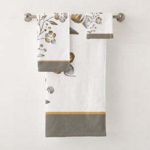 Floral Bath Towel Set