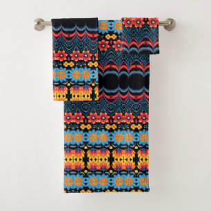 floral bath towel set