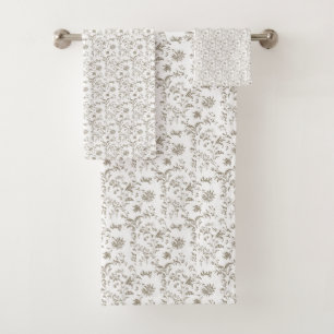 Floral Bath Towel Set