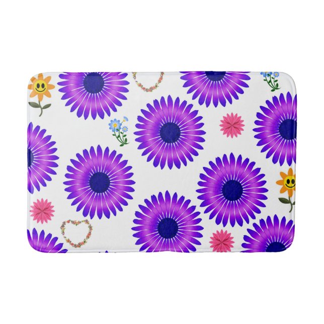 Floral Bathroom Bathmat (Front)
