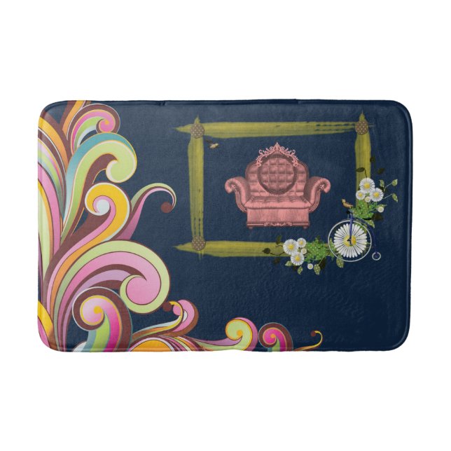 Floral Bathroom Bathmat (Front)