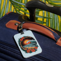 Floral Beach Lover Sunset Vacation Gift Retro