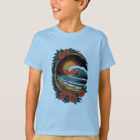 Floral Beach Lover Sunset Vacation Gift Retro