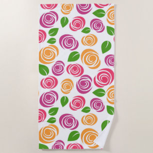 Floral Beach Towel