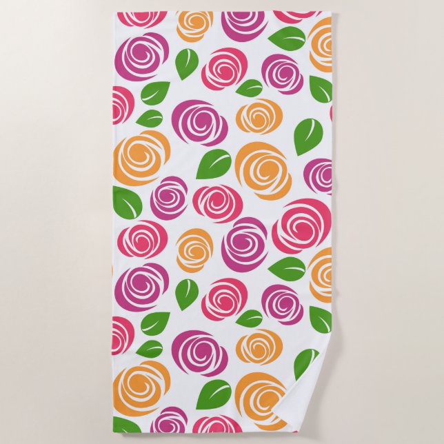 Floral Beach Towel (Front)