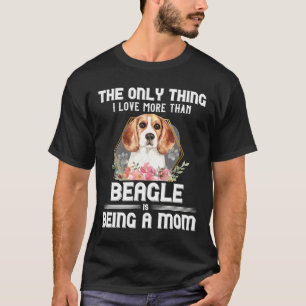 Floral Beagle Puppy Owner Dog Parent Mummy Mother  T-Shirt