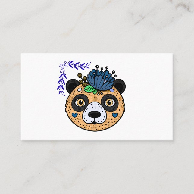 Floral Bear Business Card (Front)