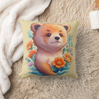 Floral Bear Cushion