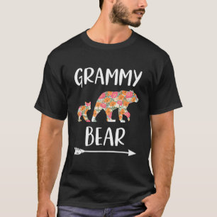 Floral Bear Matching Family Outfits Funny Grammy B T-Shirt