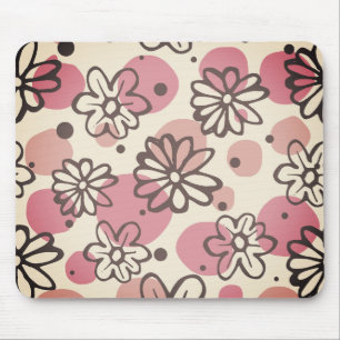 floral, beautiful flowers, pattern mouse mat