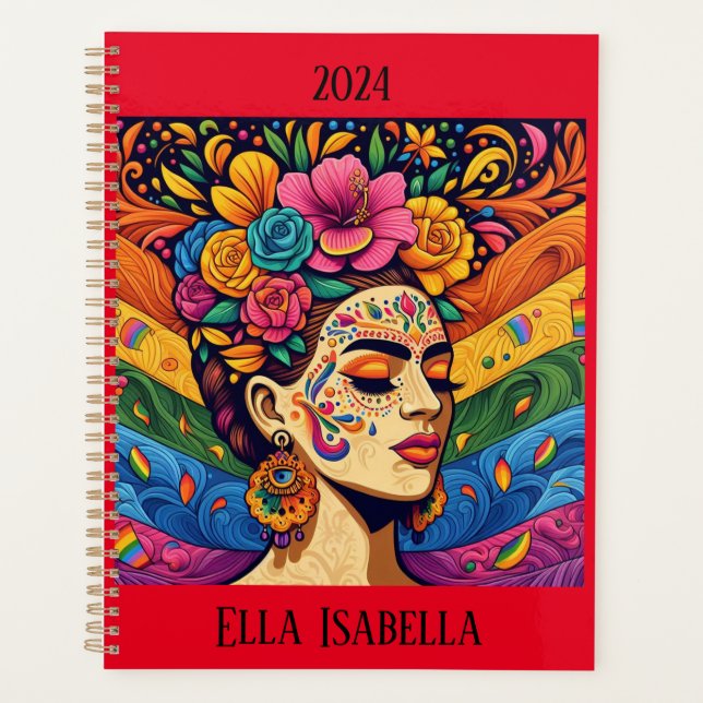 Floral Beautiful Woman Planner