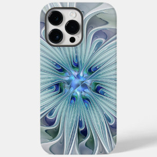 Floral Beauty Abstract Modern Blue Pastel Flower Case-Mate iPhone 14 Pro Max Case